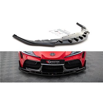 Maxton - Lame Du Pare-Chocs Avant V.4 Toyota Supra Mk5 Noir Brillant