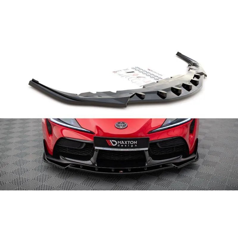 Maxton - Lame Du Pare-Chocs Avant V.4 Toyota Supra Mk5 Noir Brillant