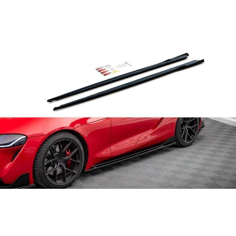 Maxton - Rajouts Des Bas De Caisse V.3 Toyota Supra Mk5 Noir Brillant