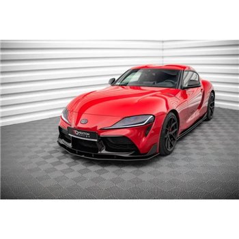 Maxton - Street Pro Lame Du Pare-Chocs Avant Toyota Supra Mk5 Noir-Rouge