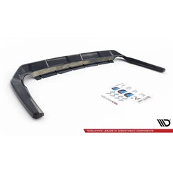 Maxton - Arriere Lame (avec une barre verticale) Toyota RAV4 Mk5 Noir Brillant