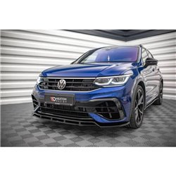 Maxton - Lame Du Pare-Chocs Avant V.1 Volkswagen Tiguan R / R-Line Mk2 Facelift Noir Brillant