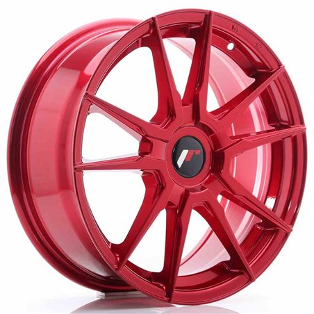 JR Wheels JR21 17x7 ET35-40 Blank Platinium Red