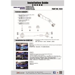 Barre de renfort de support de différentiel arrière Scion FR-S, Subaru BRZ, Toyota 86