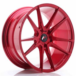 JR Wheels JR21 20x10 ET20-40 5H BLANK Platinum Red
