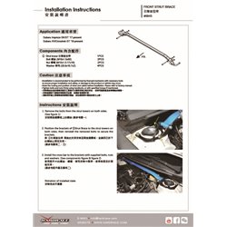 Barre anti-rapprochement avant supérieure Subaru Forester, Impreza, XV