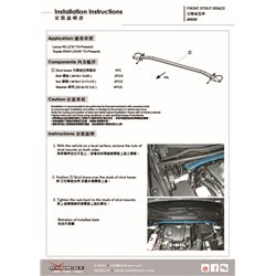 Barre anti-rapprochement avant supérieure Lexus NX, Toyota RAV4