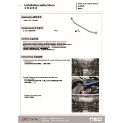 Barre de renfort de support de berceau arrière Toyota C-HR