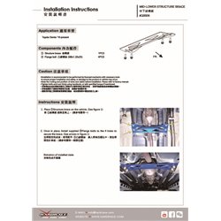 Renfort de structure inférieur central Toyota Sienta