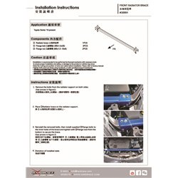 Renfort de radiateur avant Toyota Sienta