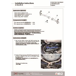 Renfort de barre stabilisatrice arrière Subaru Impreza, Levorg, WRX