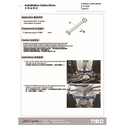 Barre de renfort inférieure centrale Suzuki Baleno, Swift