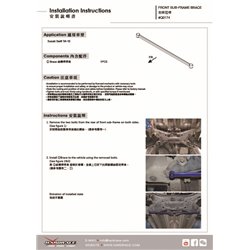 Renfort de berceau avant Suzuki Swift