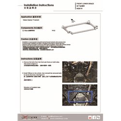 Barre de renfort inférieure avant Subaru Forester, Impreza, XV