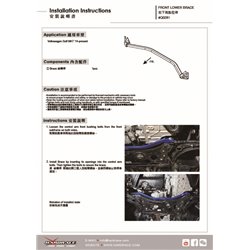 Renfort inférieur avant Volkswagen Golf