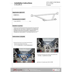 Renfort inférieur avant 4 points Luxgen S5, U6
