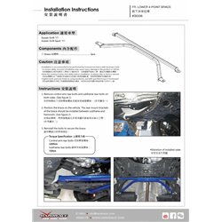 Renfort inférieur avant 4 points Suzuki Baleno, Swift