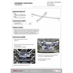 Renfort inférieur avant 4 points Mercedes-Benz Classe C, Classe GLC