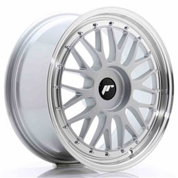 JR Wheels JR23 18x8 ET30-45 BLANK Hyper Silver w/Machined Lip