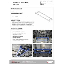 Renfort inférieur avant 4 points Suzuki Ignis