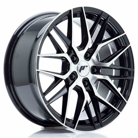 JR Wheels JR28 17x8 ET40 5x112 Gloss Black Machined Face