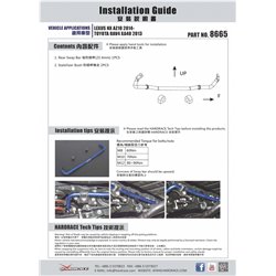 Barre stabilisatrice arrière Lexus NX, Toyota Harrier, RAV4