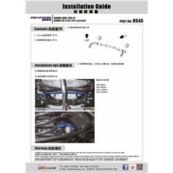 Barre stabilisatrice arrière Honda Civic, CR-V