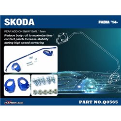 Barre stabilisatrice additionnelle arrière Skoda Fabia