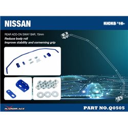 Barre stabilisatrice additionnelle arrière Nissan Kicks