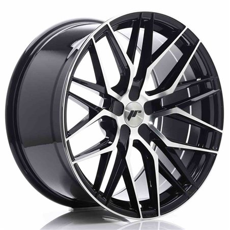 JR Wheels JR28 20x10 ET40 5H BLANK Gloss Black Machined Face