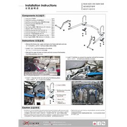 Barre stabilisatrice additionnelle arrière Toyota Townace / liteace