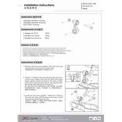 Biellette renforcée de barre stabilisatrice arrière Audi, Skoda, Volkswagen