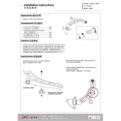 Triangle inférieur avant Honda Fit