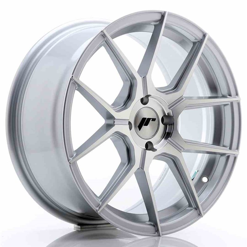 JR Wheels JR30 17x8 ET40 4x100 Silver Machined Face JR Wheels JR30 17x8 ET40 4x100 Silver Machined Face