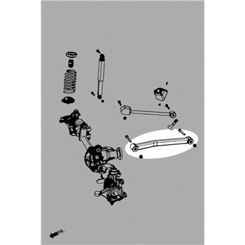 Bras inférieur avant Jeep Gladiator, Wrangler, Wrangler Unlimited