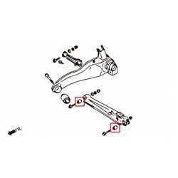 Silentbloc de bras inférieur arrière Mitsubishi Lancer evolution