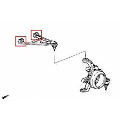 Silentbloc de bras supérieur arrière Honda S2000