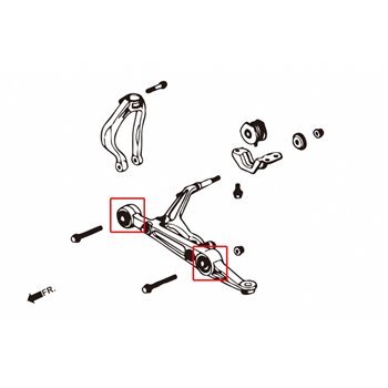 Silentbloc de bras inférieur avant