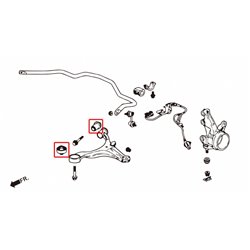 Silentbloc de bras de suspension inférieur avant Honda