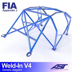 Arceau de Sécurité AUDI 100/200 (C3 Typ44 ) 4-portes Berline Quattro arceau à souder V4