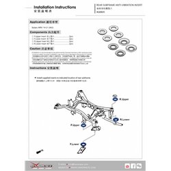 Insert anti-vibration de berceau arrière Subaru WRX