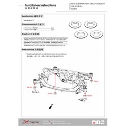 Insert anti-vibration de berceau arrière Tesla Model 3