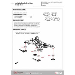 Insert anti-vibration de berceau arrière Toyota Alphard