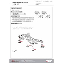 Insert anti-vibration de berceau arrière Toyota RAV4