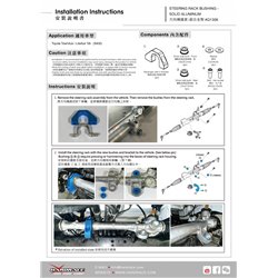 Silentblocs de crémaillère de direction Toyota Townace / Liteace