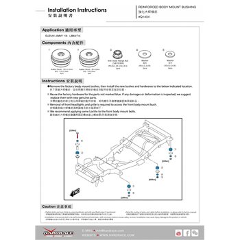 Kit de silentblocs de caisse Suzuki Jimny