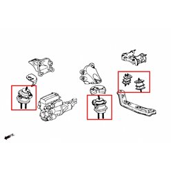 Kit de supports moteur et de boîte de vitesses Honda S2000