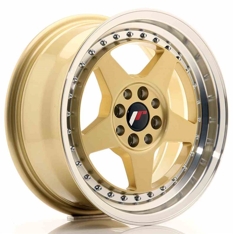 JR Wheels JR6 16x7 ET35 4x100/114 Gold w/Machined Lip JR Wheels JR6 16x7 ET35 4x100/114 Gold w/Machined Lip