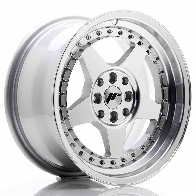 JR Wheels JR6 16x8 ET25 4x100/108 Silver Machined Face JR Wheels JR6 16x8 ET25 4x100/108 Silver Machined Face