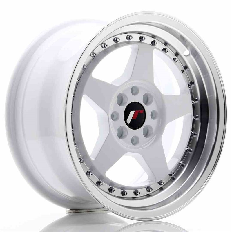 JR Wheels JR6 16x8 ET25 4x100/108 White w/Machined Lip JR Wheels JR6 16x8 ET25 4x100/108 White w/Machined Lip